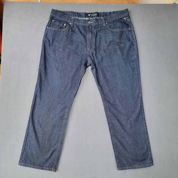 Vintage Y2K Enyce‎ Jeans 44/32 Embroidered Baggy Wide Leg Skater Hip Hop Style - Picture 6 of 10